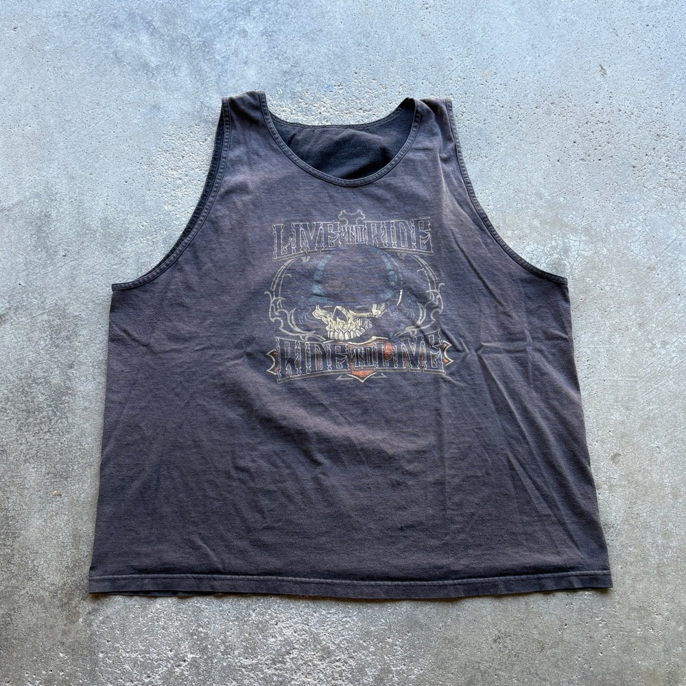 Harley Davidson Ozark Live To‎ Ride Ride To Live Mens Tank Top